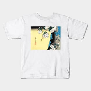 Cherry Blossom sakura ukiyo-e Kitagawa Utamaro Japanese art Kids T-Shirt